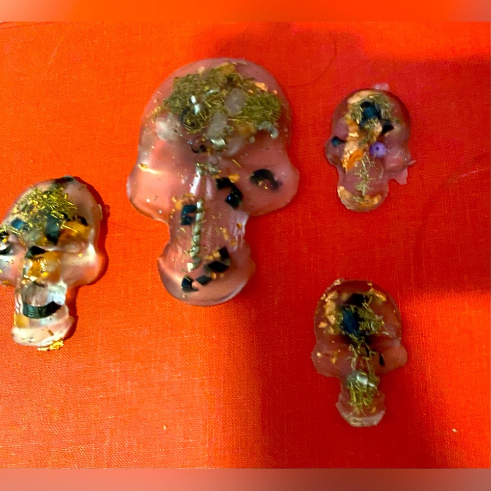 Skull orgonite Handmade by me and son